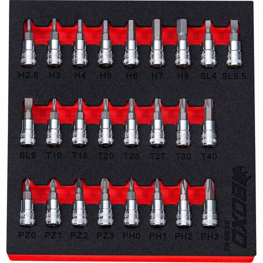 BOXO 25Pc 1/4" Master Bit Socket Set