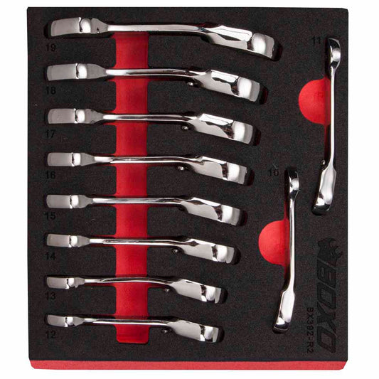 BOXO 10Pc Stubby Reversible Wrench Set (10mm to 19mm)