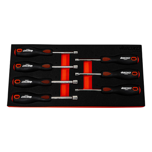 BOXO 7Pc Metric Nut Driver Handle Set