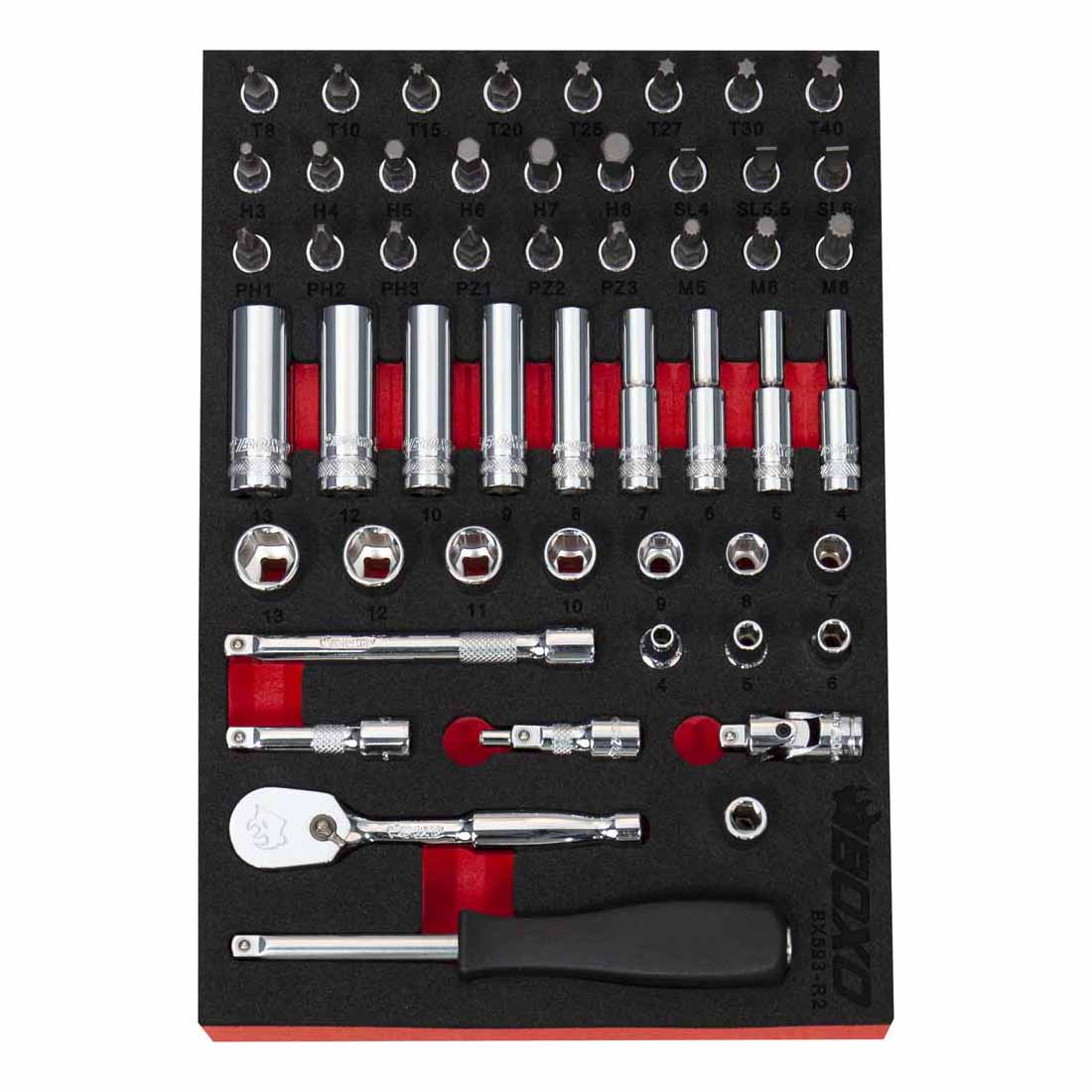 BOXO 52Pc 1/4" Socket & Bit Set