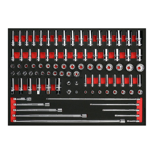 BOXO 93Pc 1/4" & 3/8" Master Socket Set