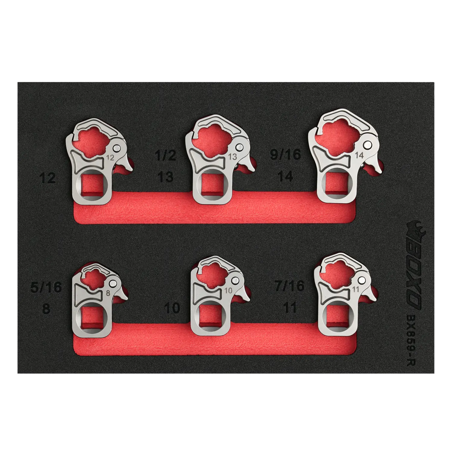 BOXO 6Pc 3/8" Ratcheting Flare Nut Set