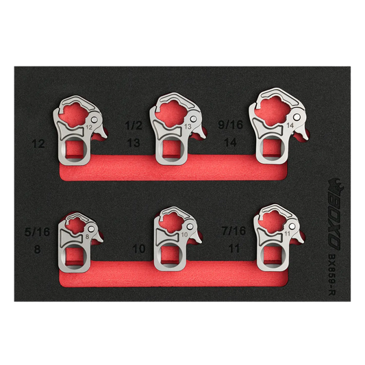 BOXO 6Pc 3/8" Ratcheting Flare Nut Set