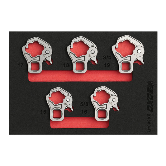 BOXO 5Pc 3/8" Ratcheting Flare Nut Set