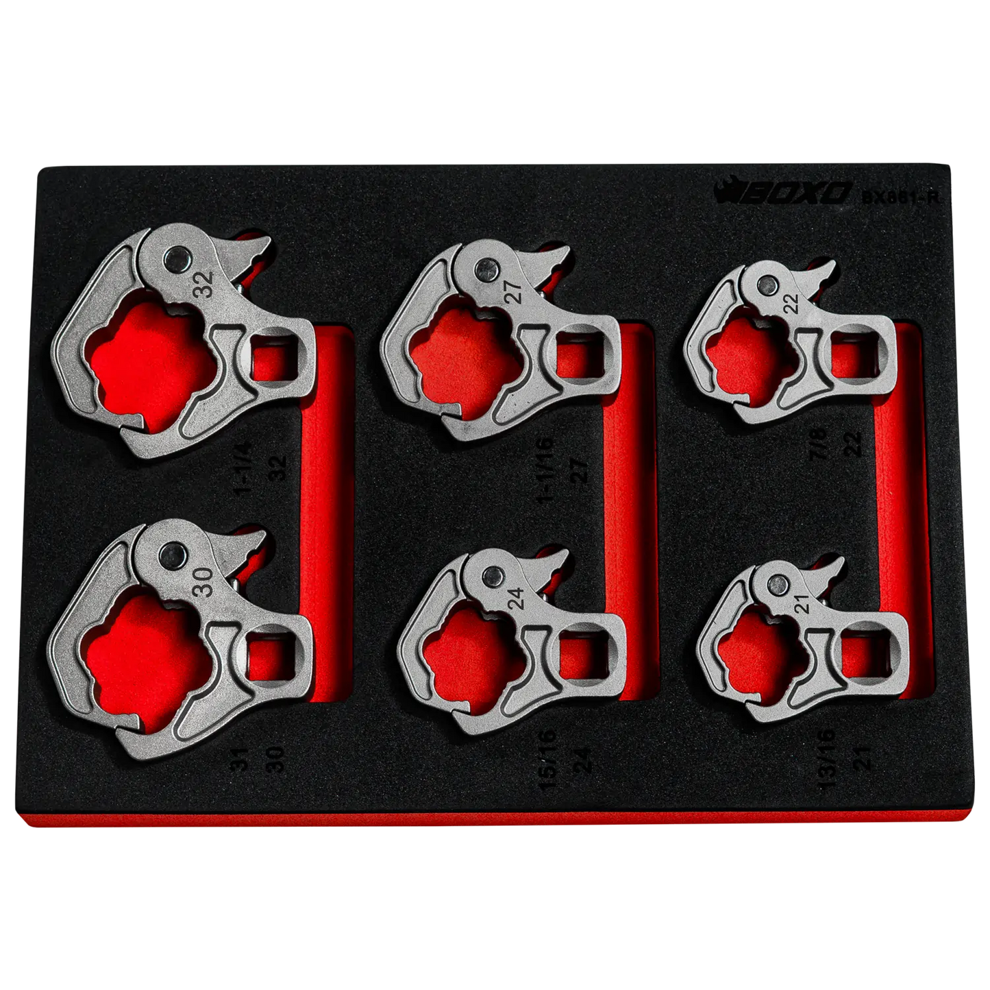 BOXO 6Pc 1/2" Ratcheting Flare Nut Set