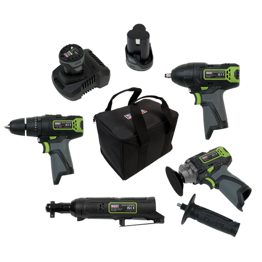 4 x SV10.8 Series Cordless Power Tool Kit 10.8V - 2 Batteries