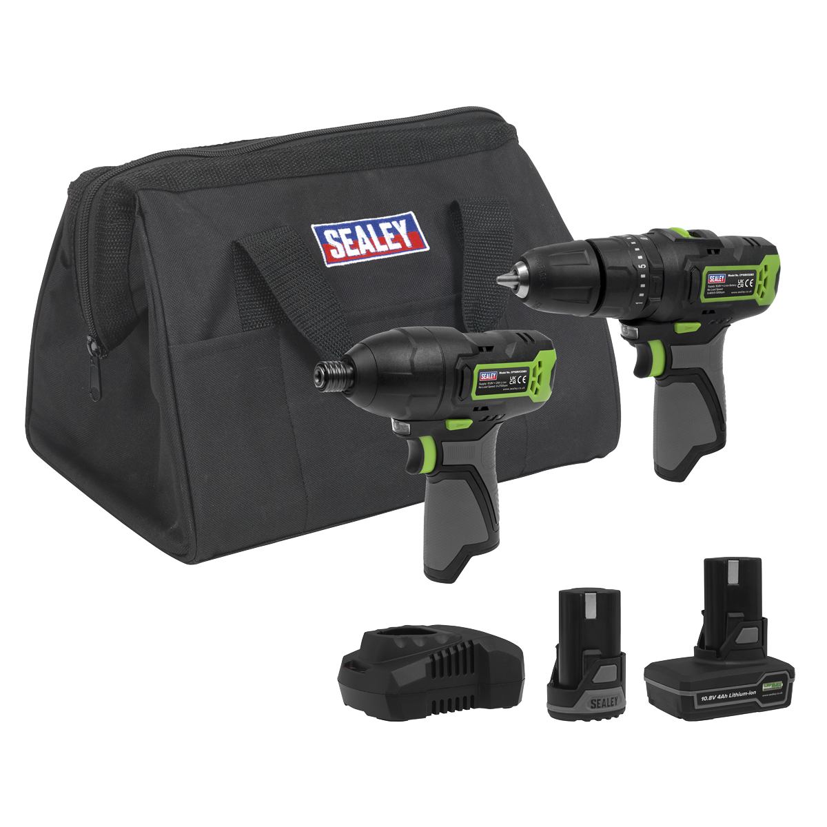 2 x SV10.8 Series Power Tool Kit 10.8V - 2 Batteries & Euro Plug