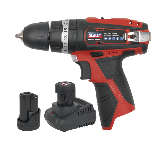 SV12 Series 10mm Cordless Combi Drill Kit 12V 2Ah - 2 Batteries