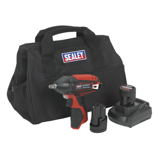 SV12 Series 3/8"Sq Drive Cordless Impact Wrench Kit 12V 2Ah - 2 Batteries
