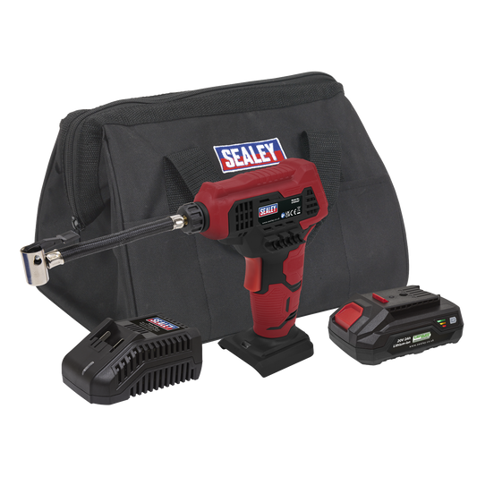 SV20 Series Cordless Tyre Inflator Kit 20V 2Ah