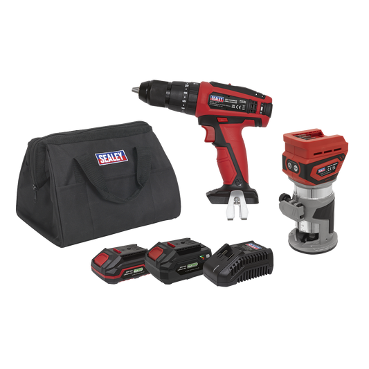 2 x SV20 Series Cordless Power Tool Kit 20V - 2 Batteries