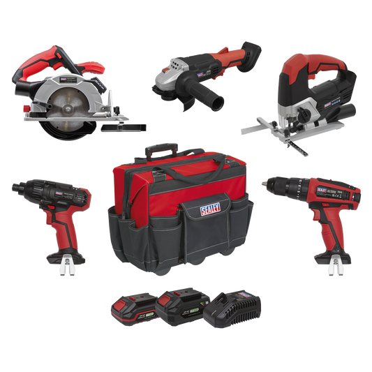 5 x SV20 Series Cordless Power Tool Kit 20V - 2 Batteries