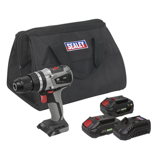 Premier SV20 Series 13mm Brushless Cordless Combi Drill Kit 20V - 2 Batteries