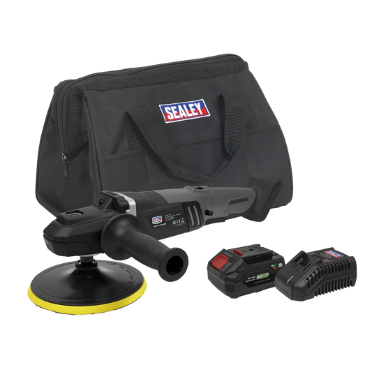 Premier SV20 Series 180mm Brushless Cordless Rotary Polisher Kit 20V 4Ah