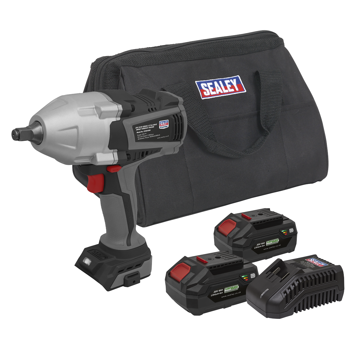 Premier SV20 Series Brushless Cordless Impact Wrench Kit 20V 4Ah - 2 Batteries