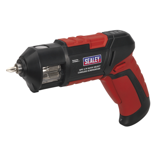 Cordless Quick Select Screwdriver 3.7V 14pc