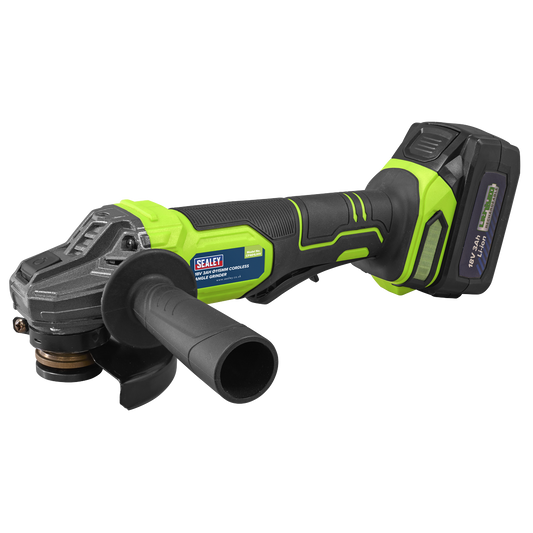 115mm Cordless Angle Grinder 18V 3Ah - Green