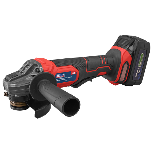 115mm Cordless Angle Grinder 18V 3Ah - Red