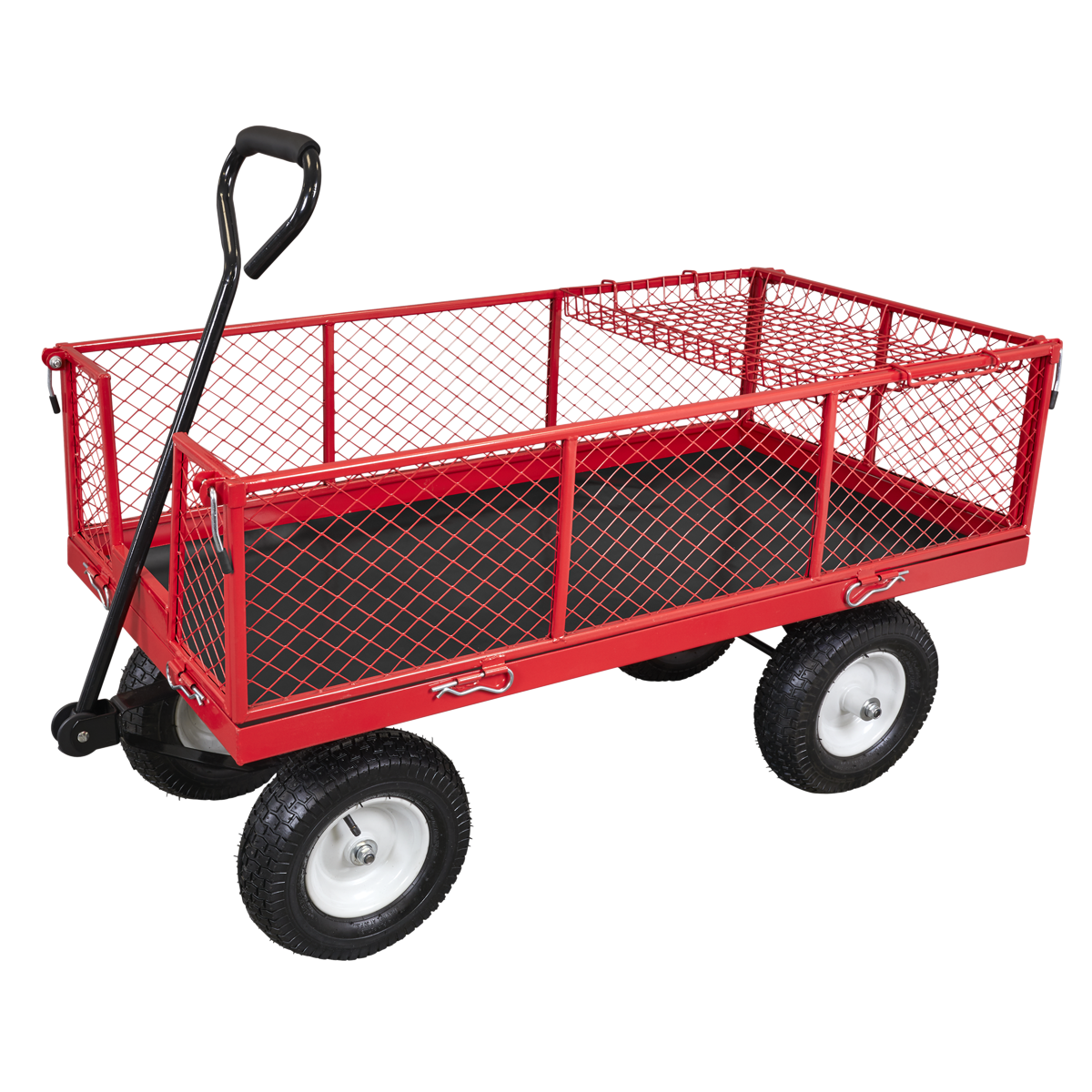 Platform Truck with Sides Pneumatic Tyres 350kg Capacity