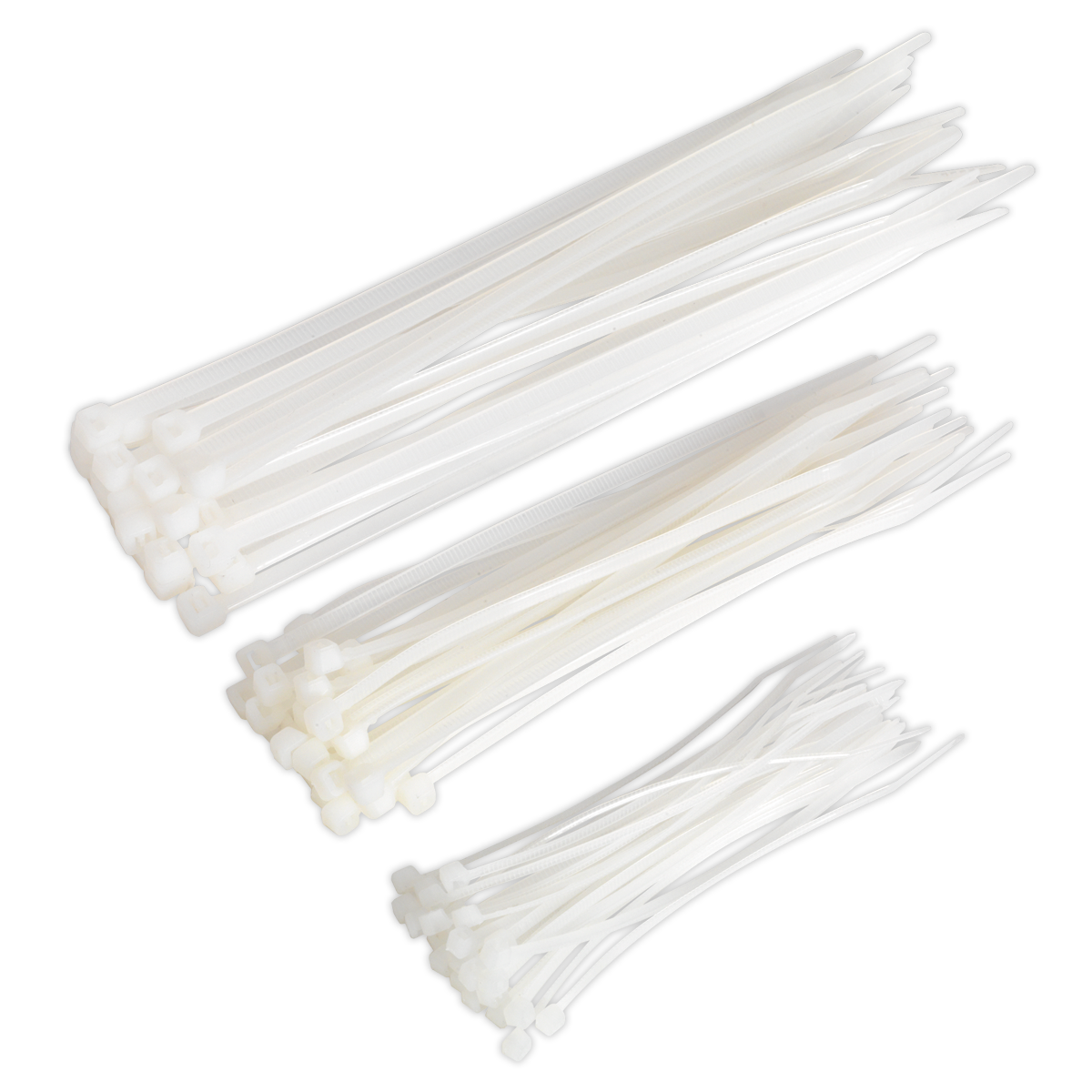 Cable Tie Assortment, White - Pack of 75