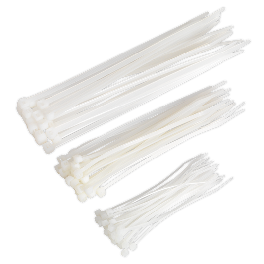 Cable Tie Assortment, White - Pack of 75
