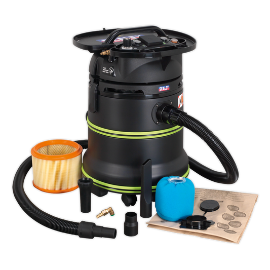 M Class Dust-Free Industrial Wet & Dry Vacuum Cleaner 35L with Autostart for Air/Electric Power Tools 1000W/230V