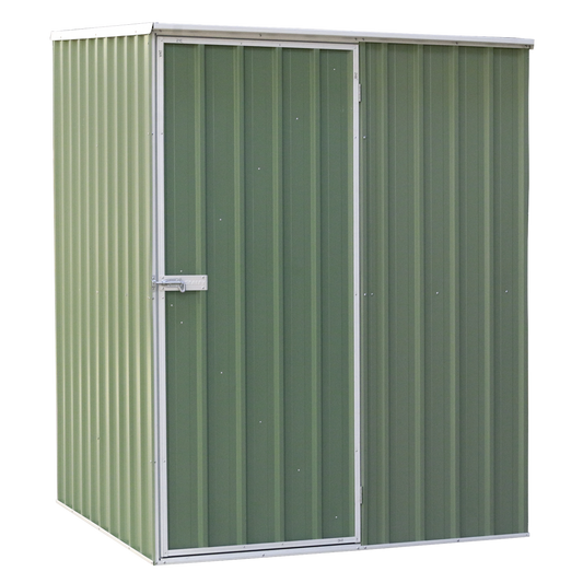 Dellonda Galvanized Steel Storage Shed with Pent Style Roof 151 x 151 x 200cm - Green