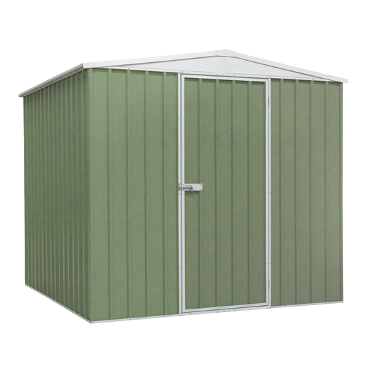 Dellonda Galvanized Steel Storage Shed with Apex Style Roof 230 x 230 x 220cm - Green