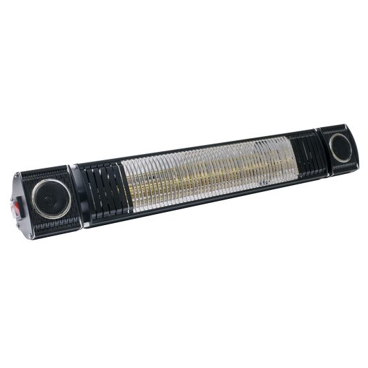 Dellonda Infrared Outdoor 2000W Patio Heater with Speakers, Black