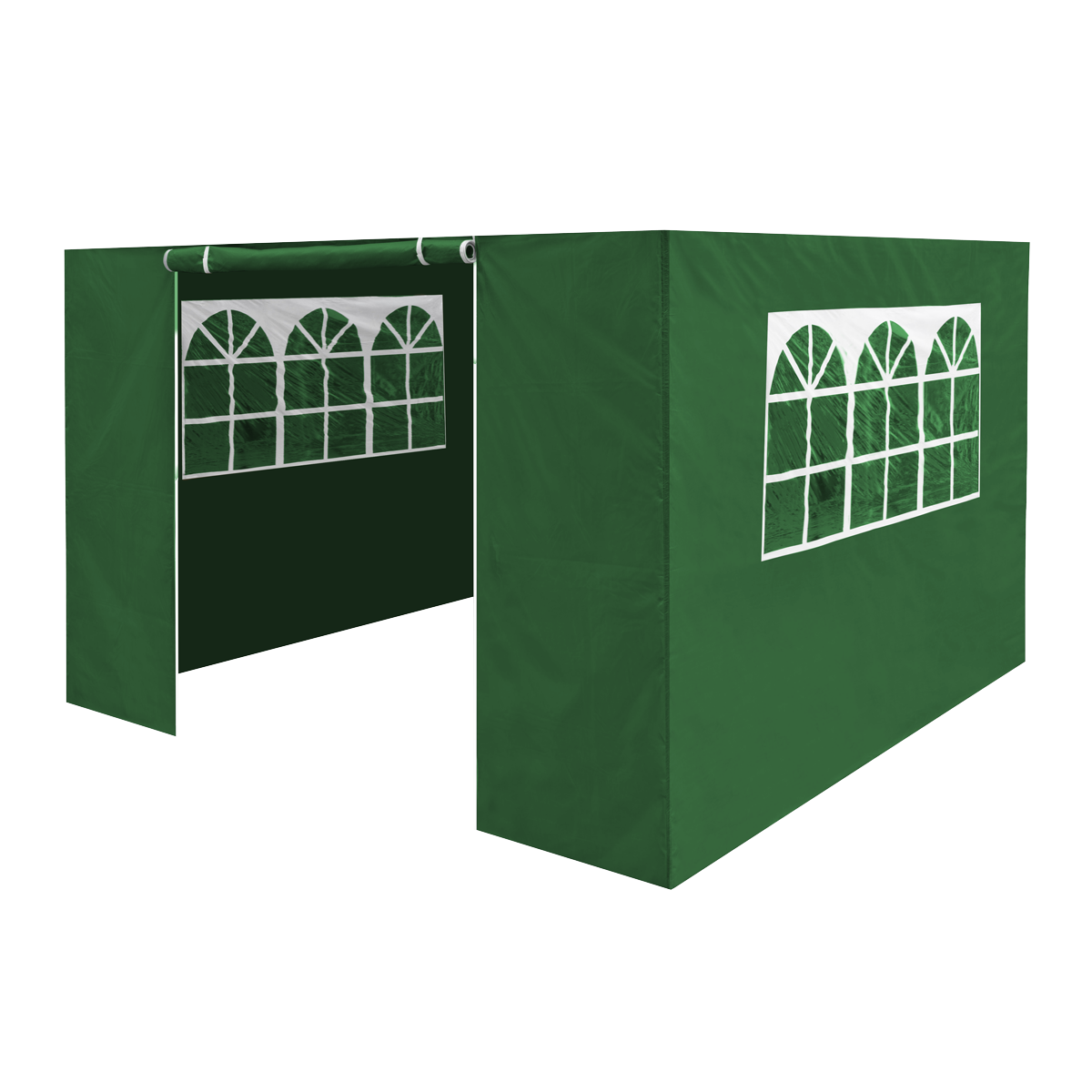 Dellonda Premium Side Walls/Doors/Windows for Gazebo/Marquee, Fits 2 x 2m Models - Dark Green