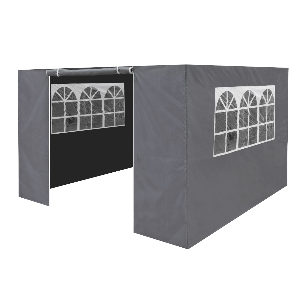 Dellonda Premium Side Walls/Doors/Windows for Gazebo/Marquee, Fits 2 x 2m Models - Grey