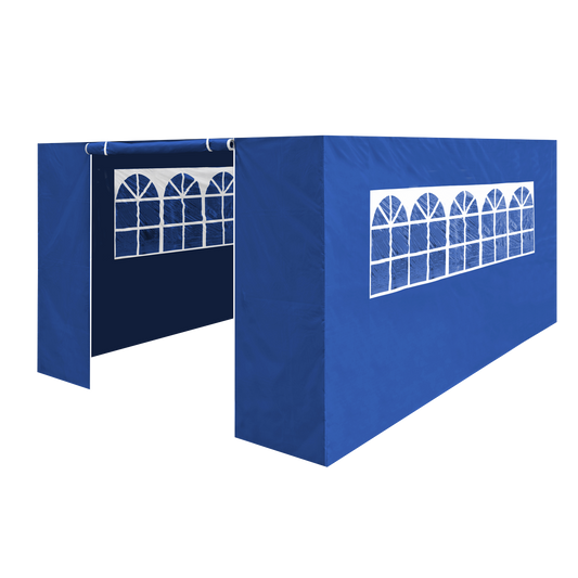 Dellonda Premium Side Walls/Doors/Windows for Gazebo/Marquee, Fits 3 x 4.5m Models - Blue