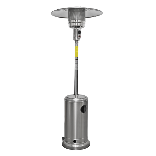 Dellonda Outdoor Garden Gas Patio Heater 13kW Commercial & Domestic Use, Stainless Steel