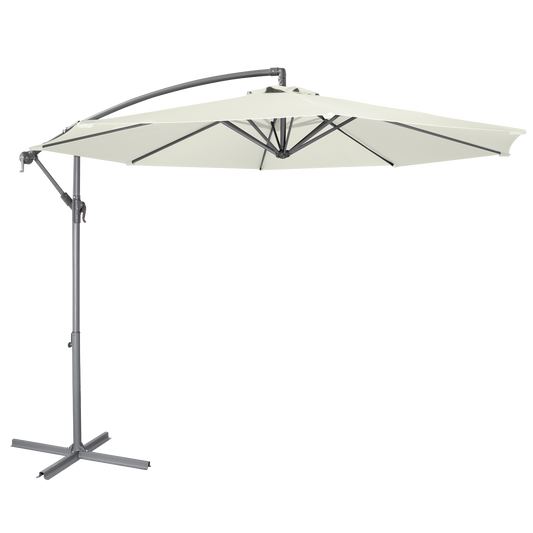 Dellonda Banana Parasol with Cover 3m - Cream