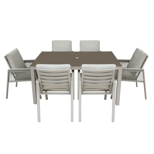 Dellonda Fusion Outdoor Dining Set 7pc