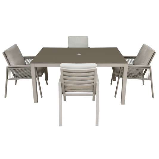 Dellonda Fusion Outdoor Dining Set 5pc