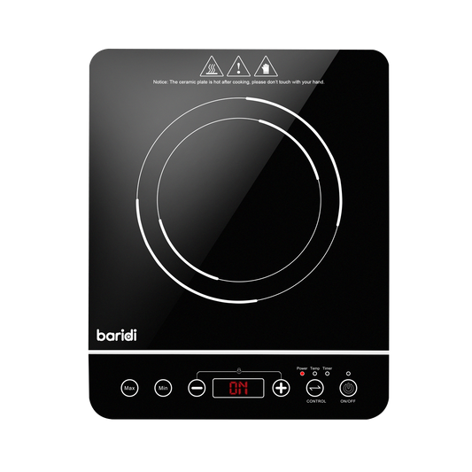 Baridi Portable Induction Hob with 1 Cooking Zone 29 x 35.5 x 7cm - Black
