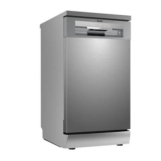 Baridi Slimline Freestanding Dishwasher 45cm Wide 10 Place Settings - Silver