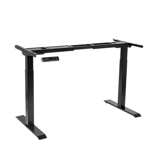 Dellonda Dual Motor Ultra-Quiet Desk Frame with Digital Controls 100kg Capacity - Black