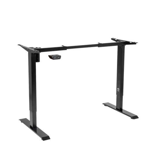 Dellonda Single Motor Ultra-Quiet Adjustable-Height Desk Frame 70kg Capacity - Black