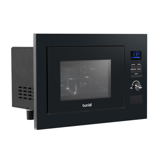 Baridi Integrated Microwave Oven with Grill 25L Capacity 900W - Black