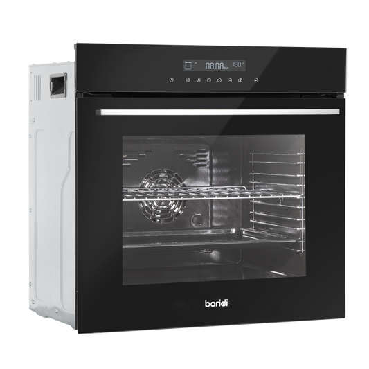 Baridi Integrated Fan-Assisted Electric Oven 60cm 72L Capacity - Black