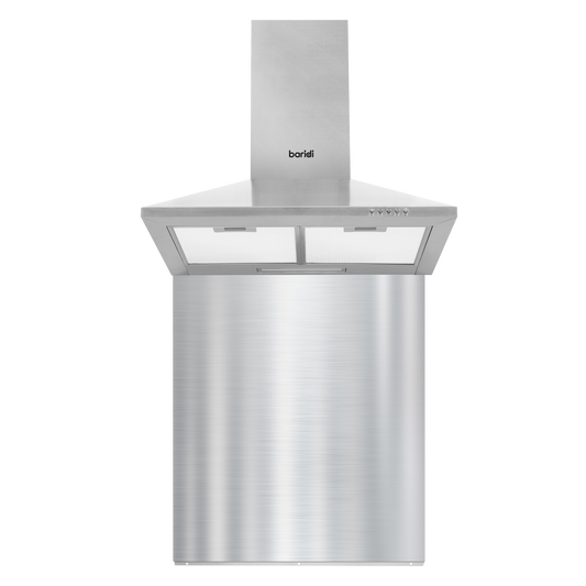 Baridi Cooker Hood with Carbon Filters & Splashback 60cm - Stainless Steel