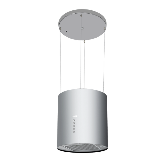 Baridi Round Island Cooker Hood 35cm - Stainless Steel
