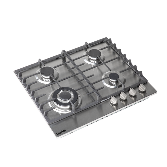 Baridi Gas Hob with 4 Cooking Zones 60cm - Stainless Steel