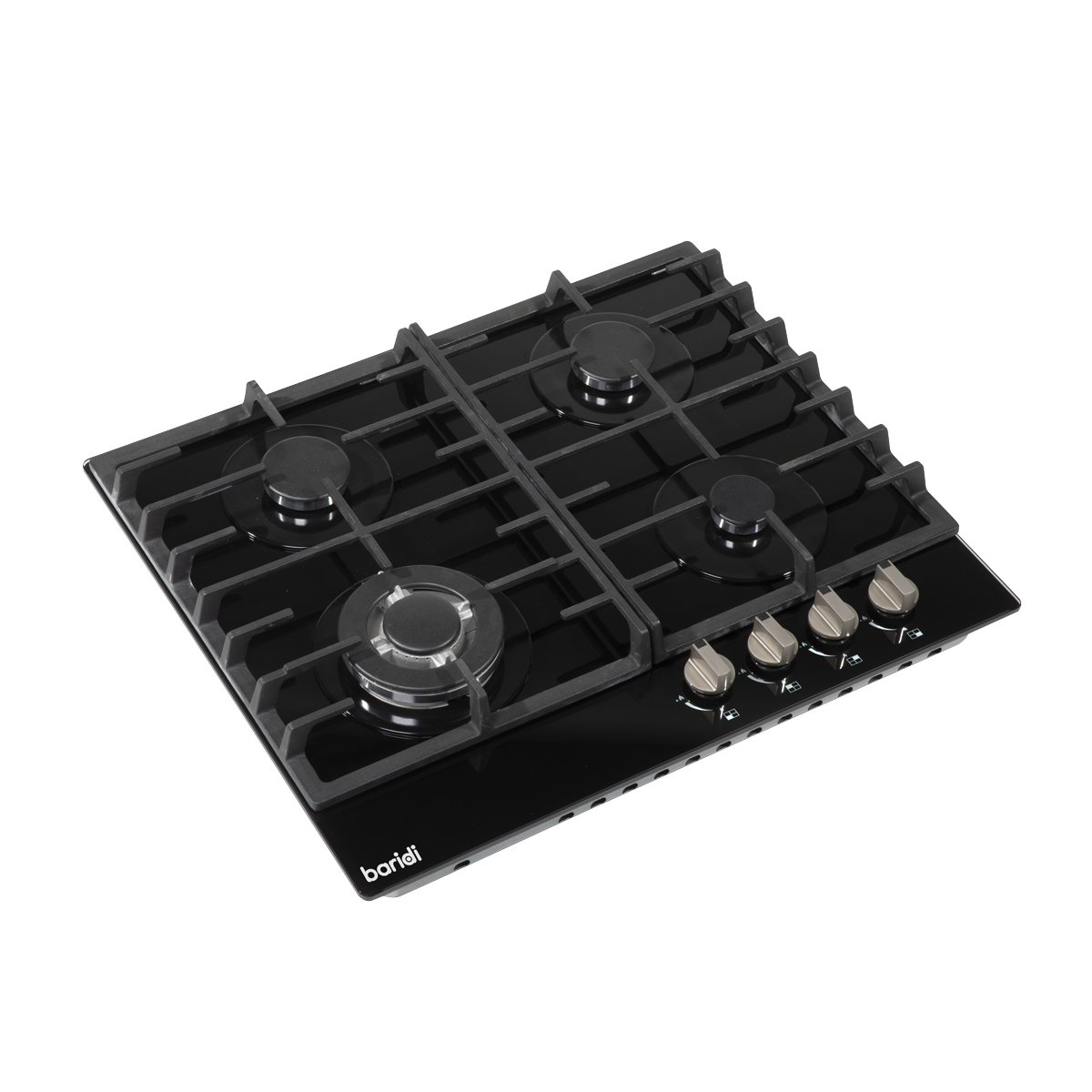 Baridi Gas Hob with 4 Cooking Zones 60cm - Black