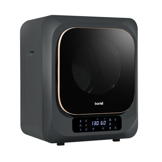 Baridi Tabletop Tumble Dryer with Digital Controls 2.5kg Capacity - Black