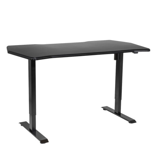 Dellonda Single Motor Ultra-Quiet Adjustable-Height Electric Sit/Stand Desk - Carbon Fibre Effect Desktop