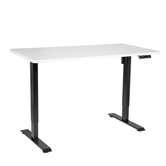 Dellonda White Electric Height Adjustable Standing Desk with Memory, Quiet, 1400x700mm