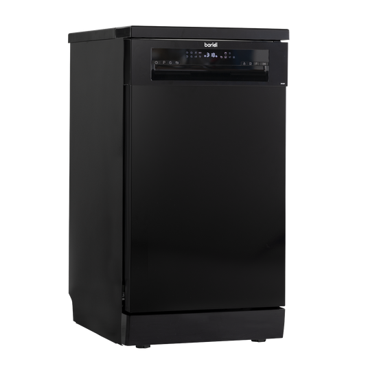 Baridi Slimline Freestanding Dishwasher 45cm Wide 10 Place Settings - Black
